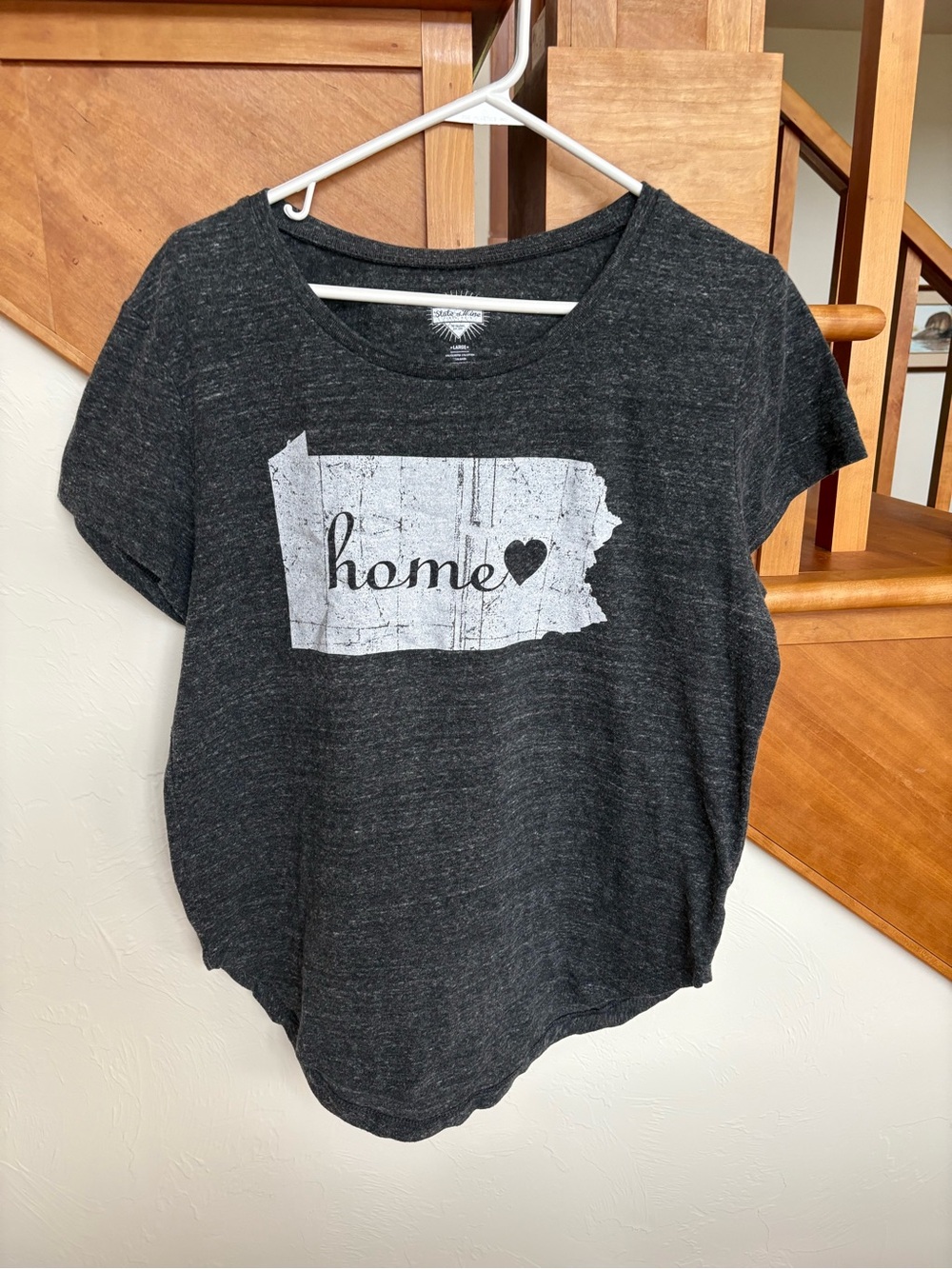 cute Charcoal 'home' Pennsylvania PA Graphic Tee